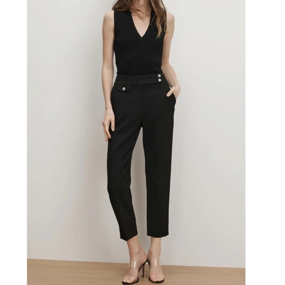 Veronica Beard Black Tailored Cropped Trousers